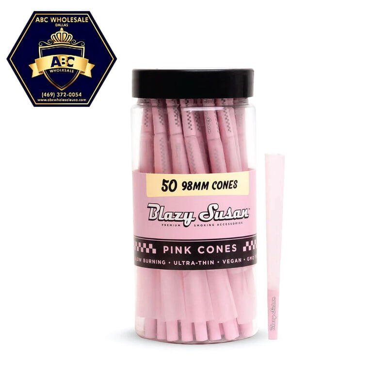 BLAZY SUSAN PINK 98MM CONE 50CT JAR