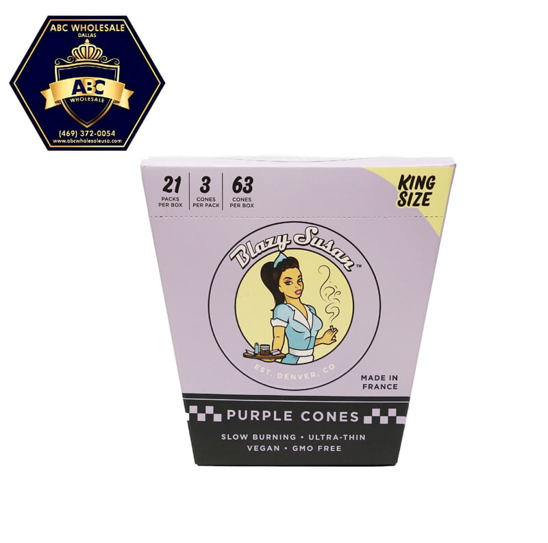 BLAZY SUSAN PURPLE KING SIZE 3PK CONE