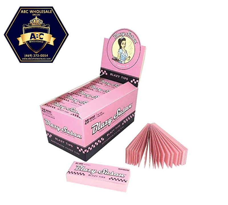 BLAZY SUSAN PINK PERFORATED FILTER TIPS 50PK
