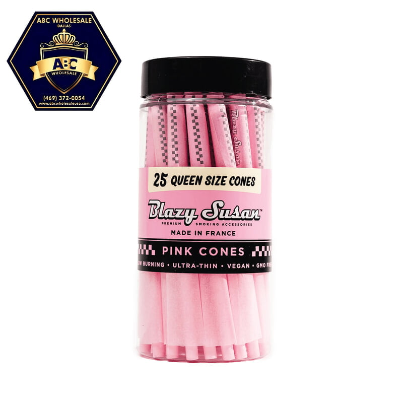 BLAZY SUSAN PINK QUEEN SIZE CONE 25CT JAR