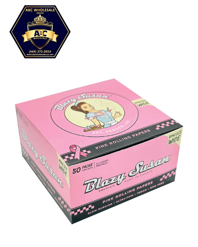 BLAZY SUSAN PINK KING SIZE WIDE PAPER 50PK