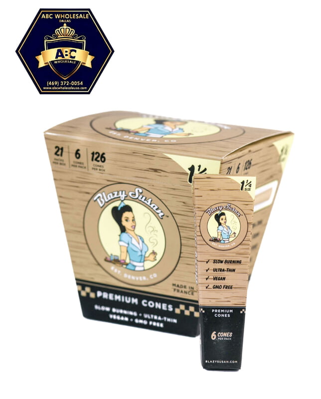 BLAZY SUSAN UNBLEACHED CONE 1 1/4 SIZE 6PK BOX
