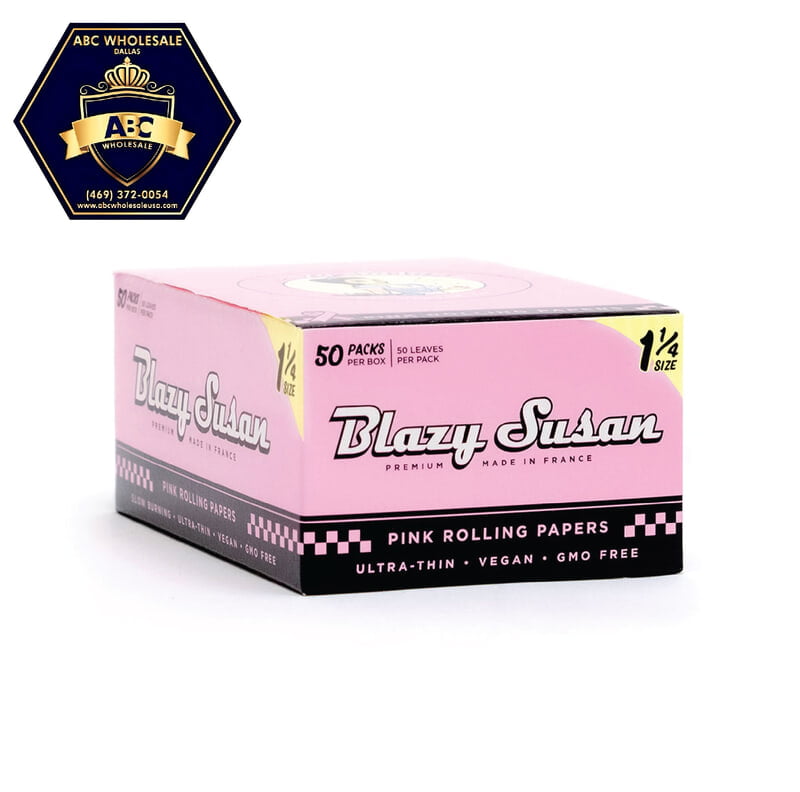 BLAZY SUSAN PINK 1 1/4 SIZE ROLLING PAPER
