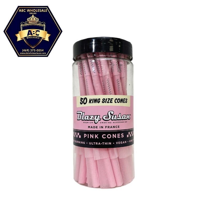 BLAZY SUSAN PINK KING SIZE CONE 50CT JAR
