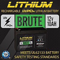 Marcum M5L True Color Sonar Flasher Systemw/ "Brute" LiFePO4 12V10Ah Battery