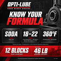 Opti-Lube Soda Block Grease - 1 Carton of 12 Blocks - Approx. 46 lbs.