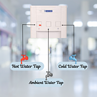 Blue Star Table Water Dispenser BWD3TTGA available in three water options: Hot/Cold and Normal.