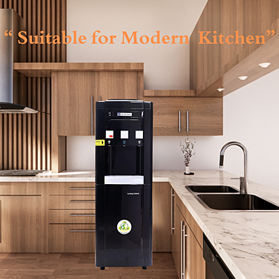 Suitable for Modern Kitchen: Blue Star BWD3FMRGA- Black Water dispenser with Cooling Cabinet