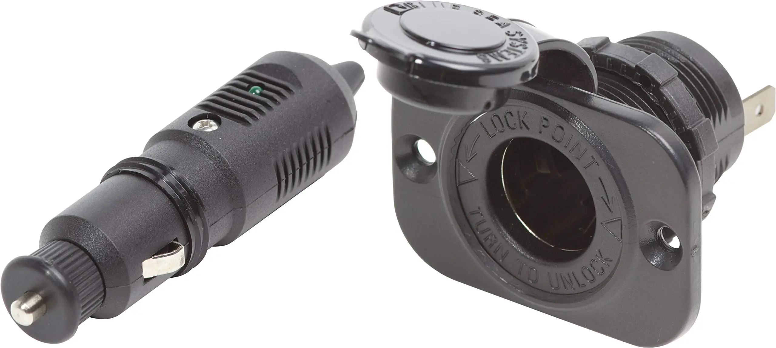 Blue Sea Systems 1015 12-Volt Plug with Dash Socket