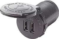 Blue Sea Systems 1046 48V 4A Socket Mount Dual USB Charger