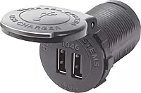 Blue Sea Systems 1046 48V 4A Socket Mount Dual USB Charger