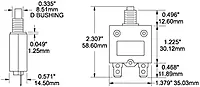 Blue Sea Systems 7050 Circuit Breaker Push-Button 3A, Beige