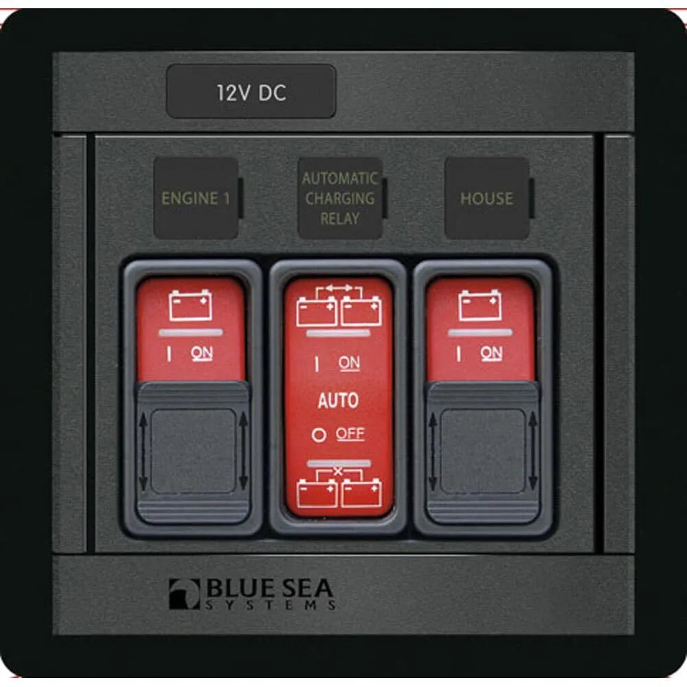 Blue Sea Systems 1148 Remote Control Panel w/ (3) 2145 Contura Switches