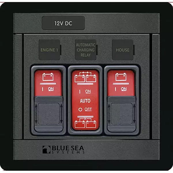 Blue Sea Systems 1148 Remote Control Panel w/ (3) 2145 Contura Switches
