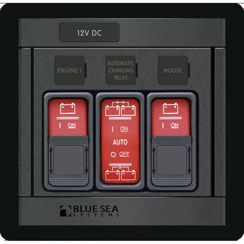 Blue Sea Systems 1148 Remote Control Panel w/ (3) 2145 Contura Switches