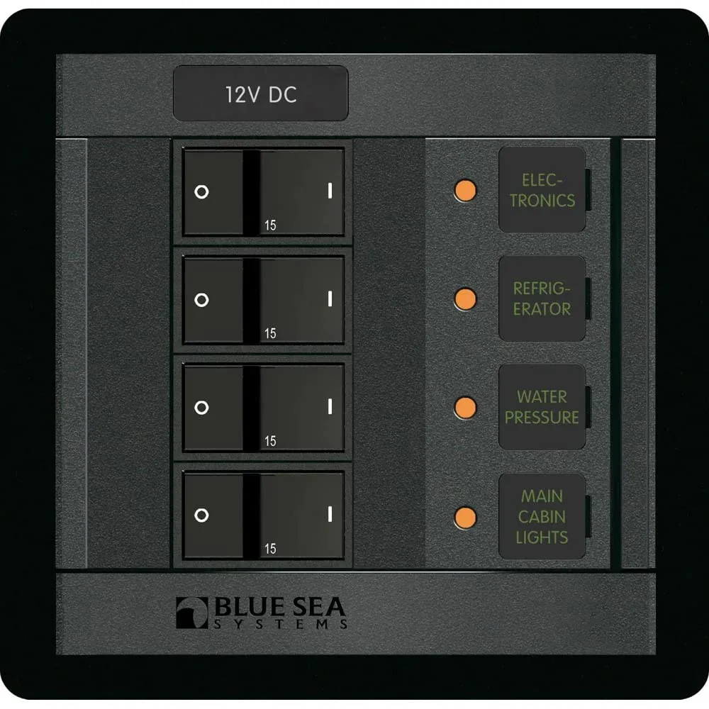 Blue Sea Systems 1216 12 Volt DC 4 Position,Black