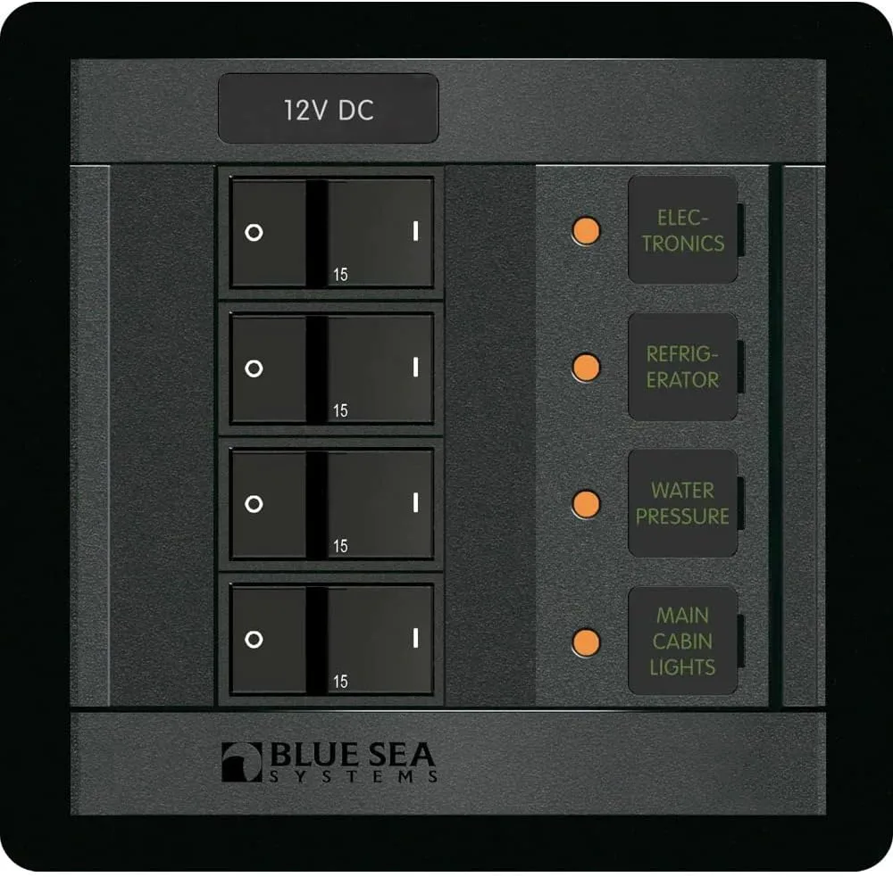 Blue Sea Systems 1216 12 Volt DC 4 Position,Black