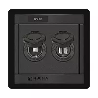 Blue Sea 1478 360 Panel - 12V DC Socket & Dual USB Charger