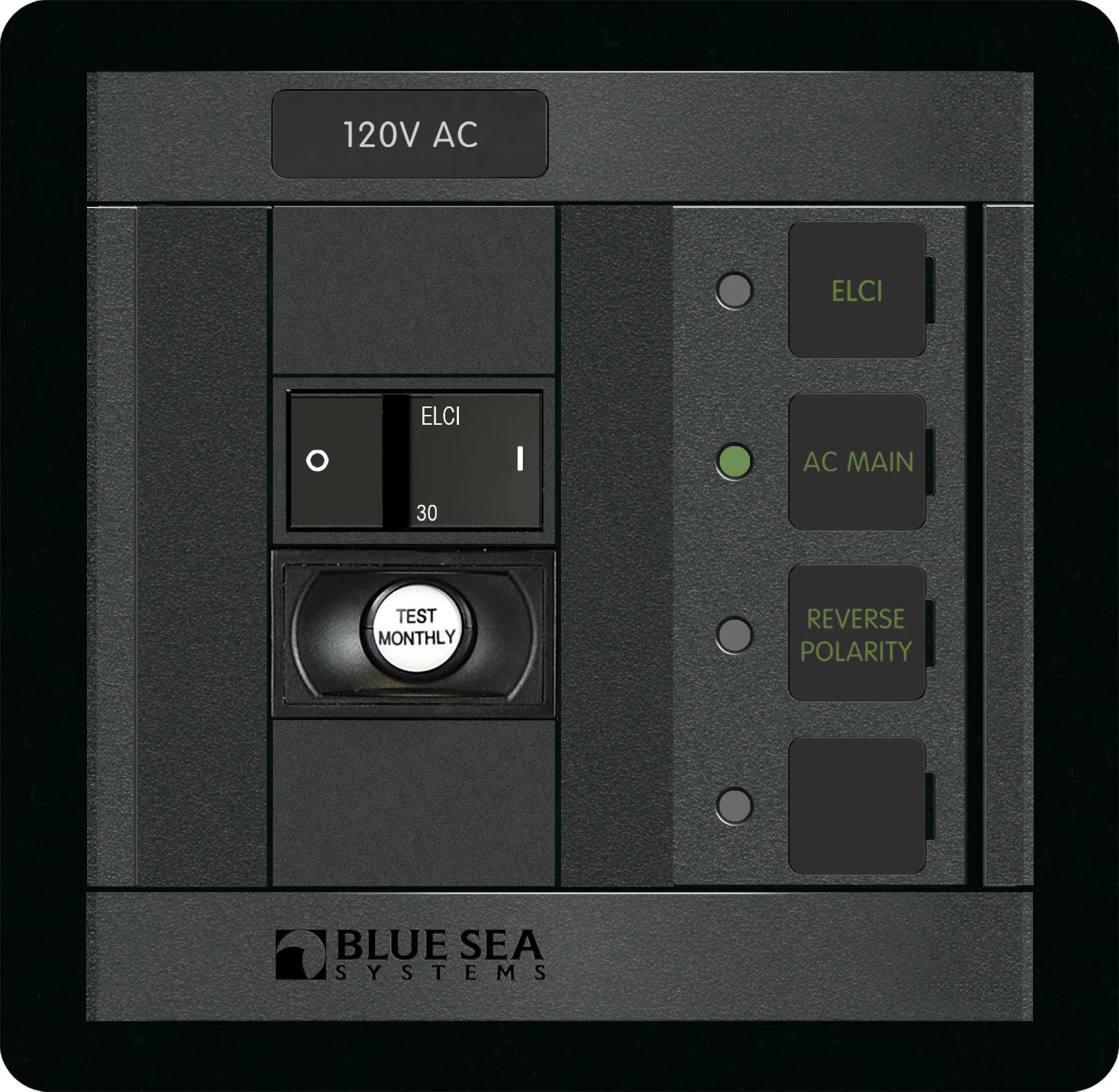 Blue Sea 1502 ELCI Main 30A Double Pole Panel