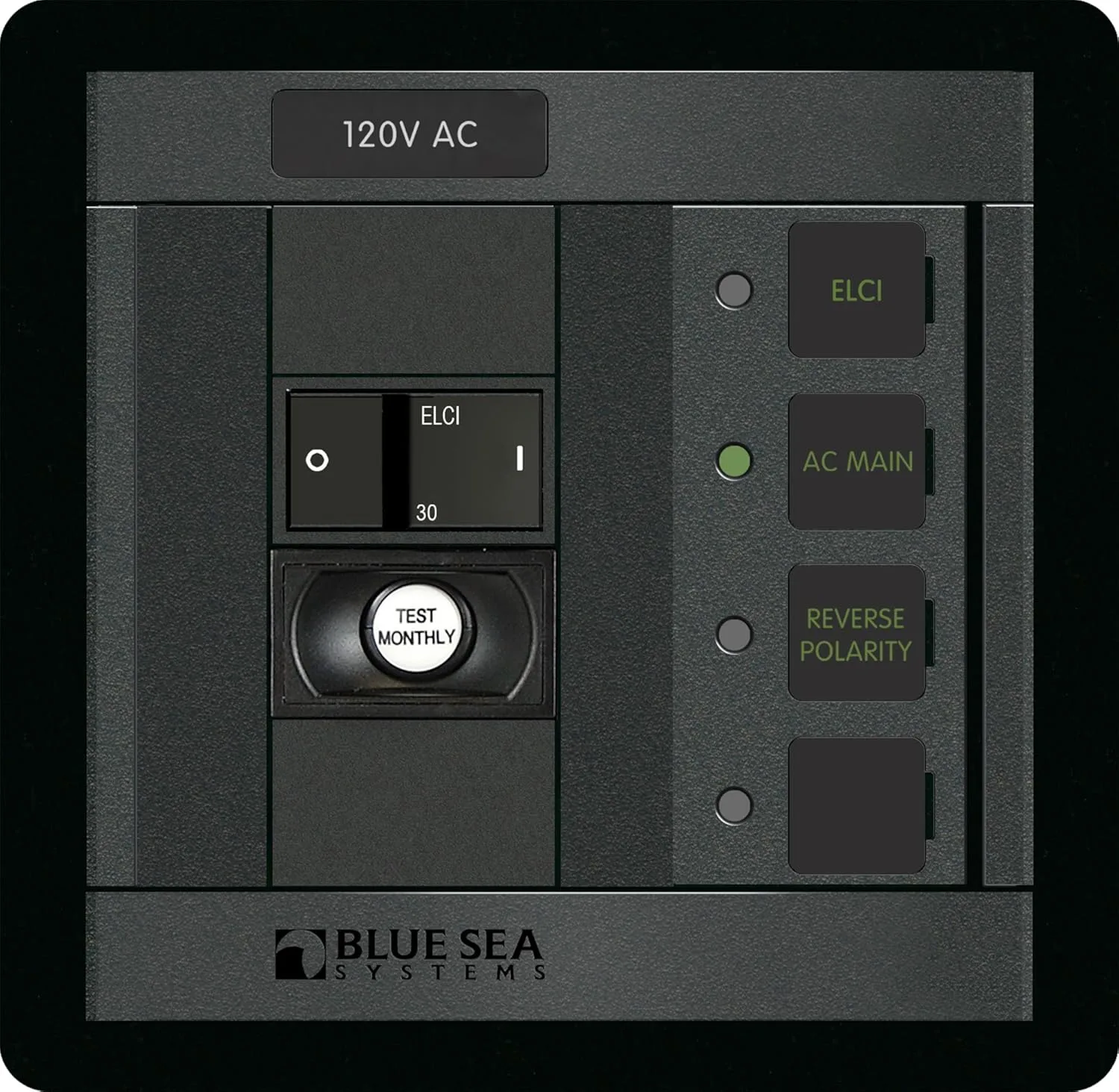 Blue Sea 1502 ELCI Main 30A Double Pole Panel