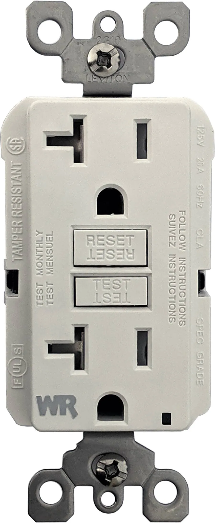 Blue Sea Systems 1698 Marine Grade Dual GFCI Receptacle, 125V AC, 20A, White