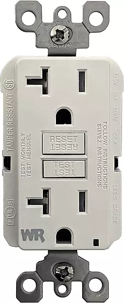 Blue Sea Systems 1698 Marine Grade Dual GFCI Receptacle, 125V AC, 20A, White