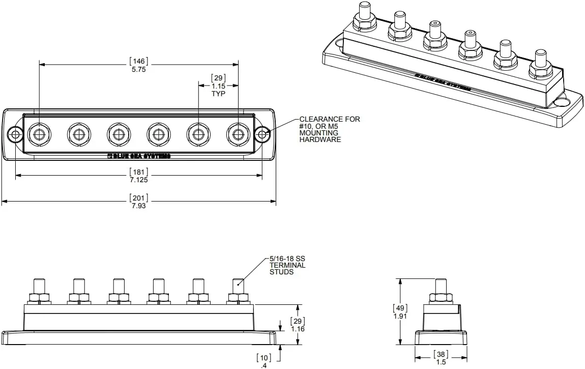 Blue Sea Systems BusBar Family (Common, Mini, Maxi) & Covers