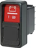 Blue Sea Systems 2145 SPDT Remote Control ON-OFF-ON Contura Switch for ML Relays, BLACK,RED