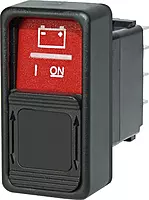 Blue Sea Systems 2145 SPDT Remote Control ON-OFF-ON Contura Switch for ML Relays, BLACK,RED