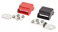 Blue Sea Systems 2340 Battery Terminal Mount Tin-plated Copper BusBars, Positive and Negative with 4 x 10-24" Stainless