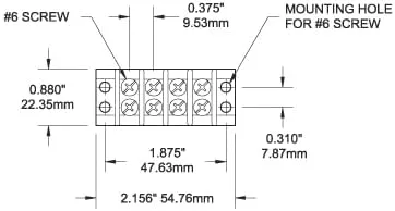 BLUE SEA SYSTEMS Closed-Back Surface-Mount Terminal Block
