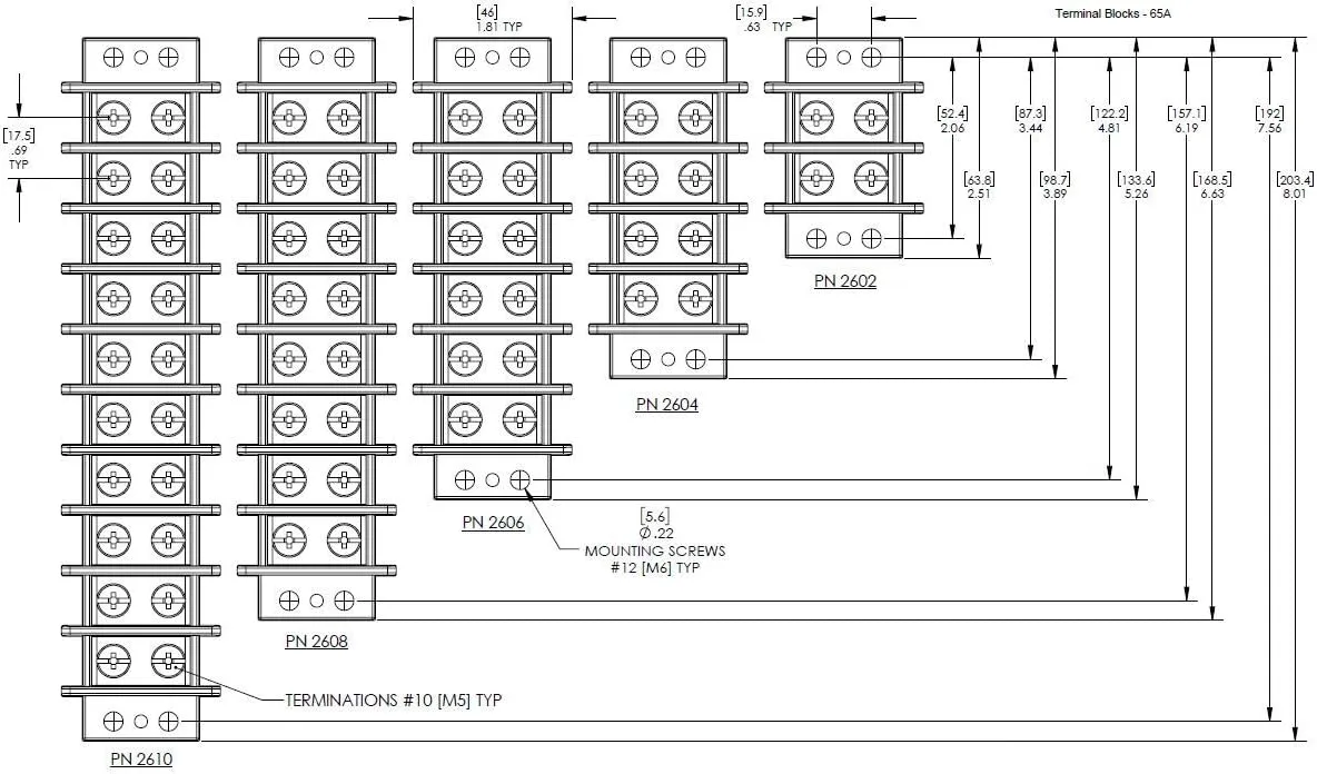 BLUE SEA SYSTEMS Closed-Back Surface-Mount Terminal Block