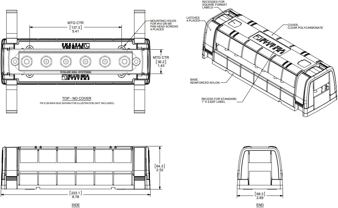 Blue Sea Systems BusBar Family (Common, Mini, Maxi) & Covers