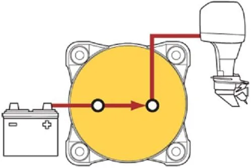Blue Sea Systems 3001 Heavy Duty Battery Switch with Alternator Field Disconnect, On-Off, Beige