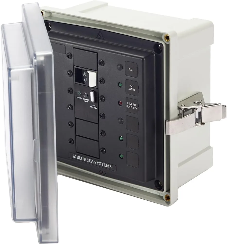 Blue Sea Systems 3118 120VAC ELCI 50A Surface Mount Panel Enclosure