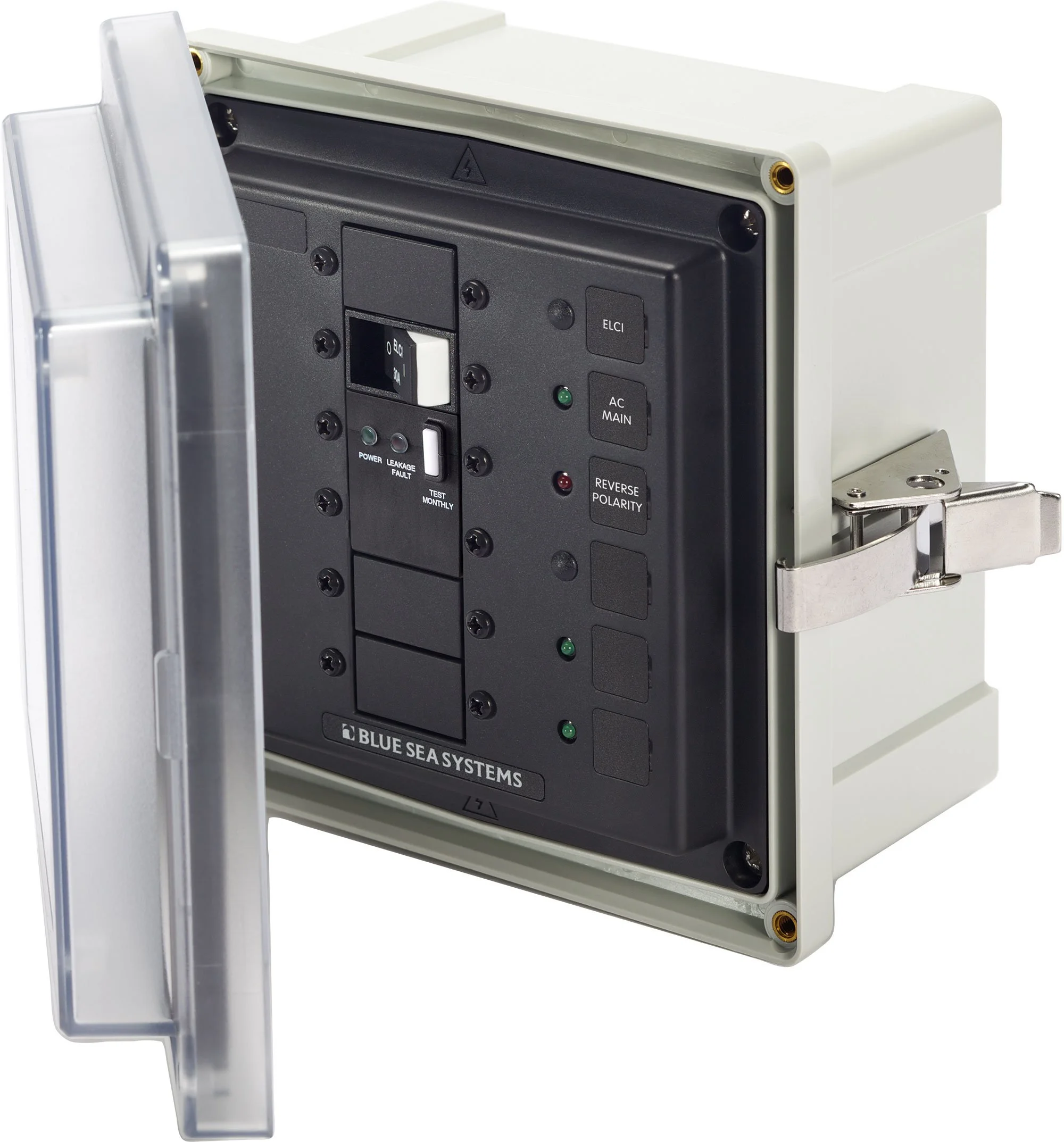 Blue Sea 3120 - SMS Panel Enclosure w/ELCI Main (50A) and 2 Blanks - 240V