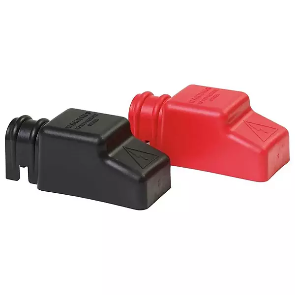 Blue Sea Systems 4018 Square CableCap Insulators Pair Red/Black
