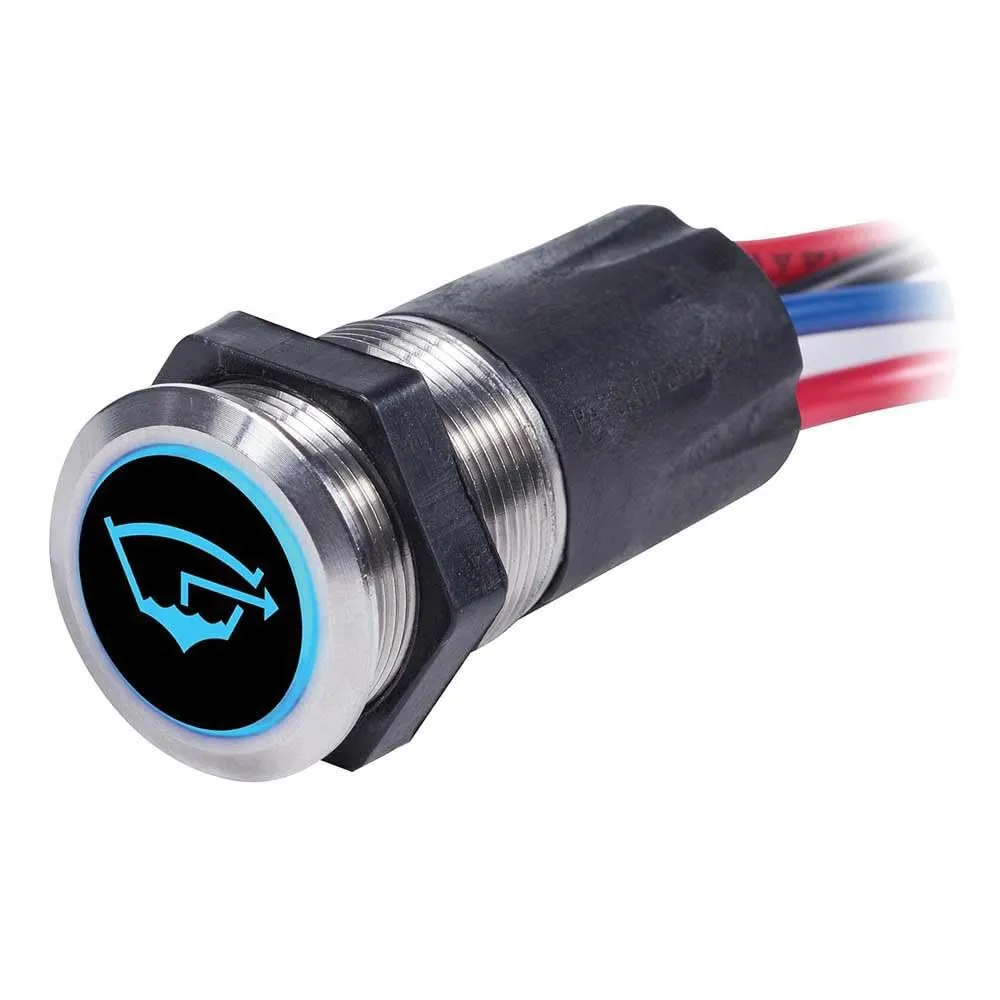 Blue Sea Systems 4181 Backlit Push Button Switch OFF/(ON) - 15A