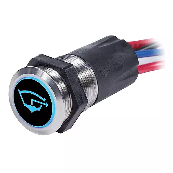 Blue Sea Systems 4181 Backlit Push Button Switch OFF/(ON) - 15A