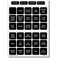 Blue Sea 4218 Square Format Label Set for Battery Management Panels - 30