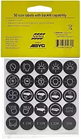 Blue Sea Systems 4230 Push Button Switch Label Kit , Black