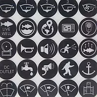 Blue Sea Systems 4230 Push Button Switch Label Kit , Black