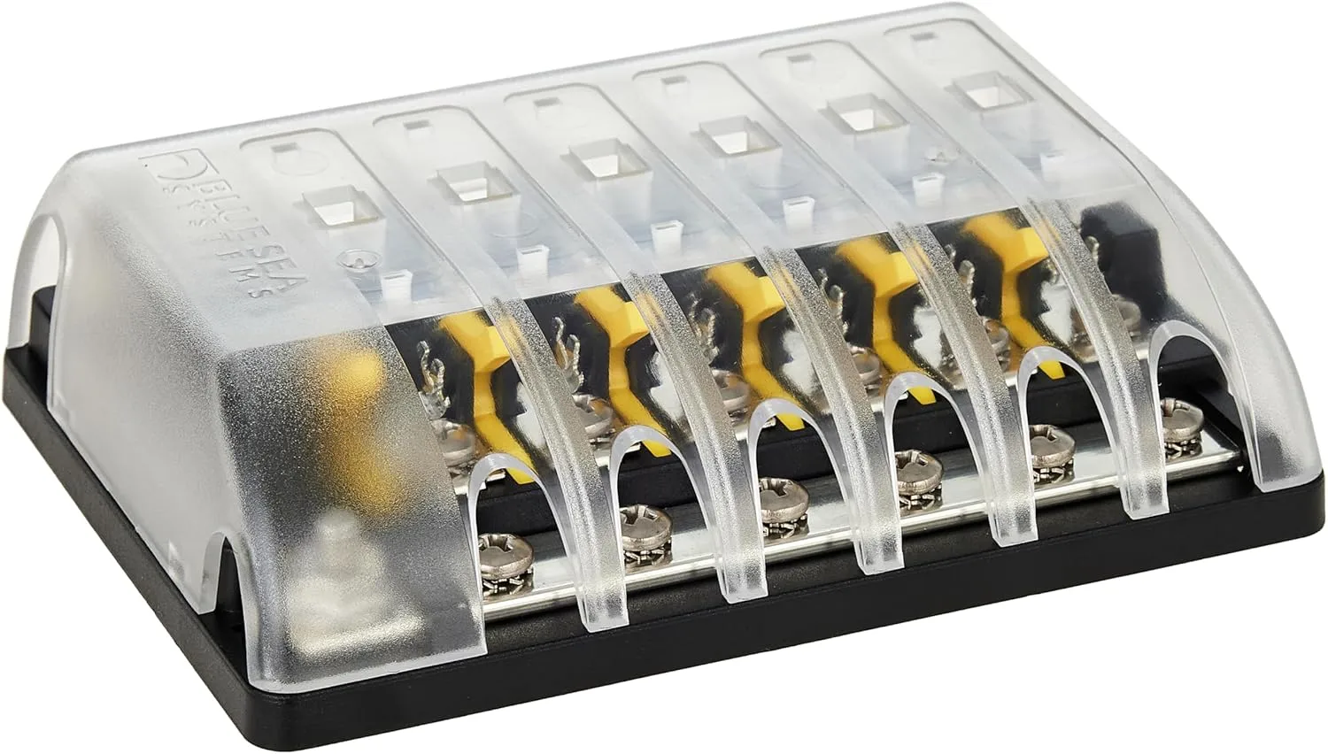 Blue Sea Systems 5015 Fuse Block AGC 6-CIR W/Ground , 3.5'' x 5.0''