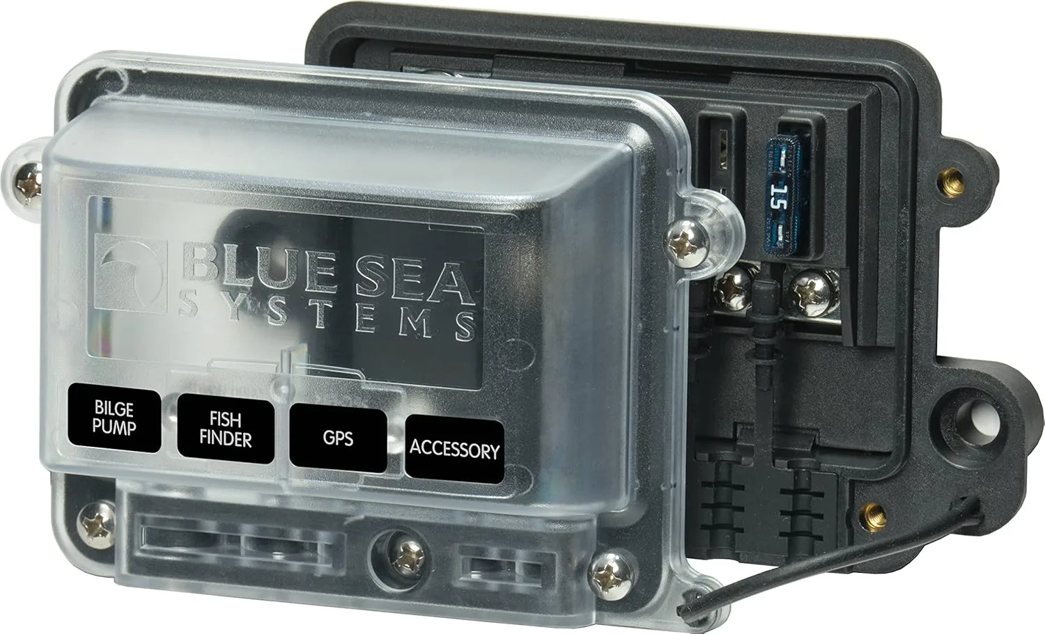 Blue Sea Systems 5056 ST-Blade Water-Resistant 4 Circuit Fuse Block