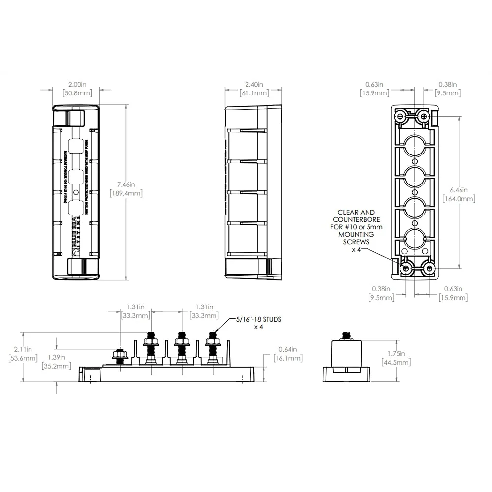 Blue Sea Systems MRBF High-Amp Fuse Blocks