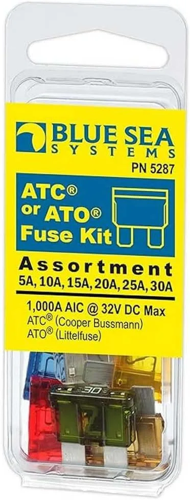Blue Sea Systems 5287 ATC Fuse Kit, 6 Piece, Beige