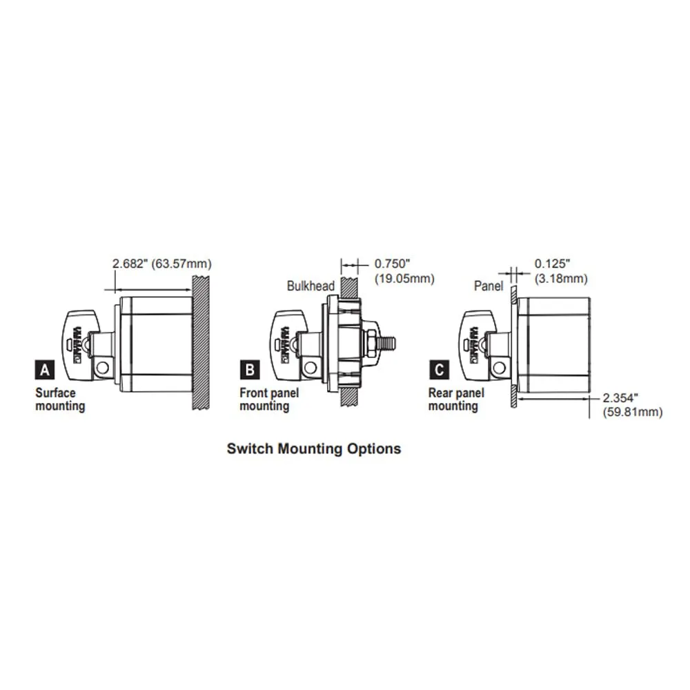 Blue Sea Systems m-Series Mini Battery Switches & Keys