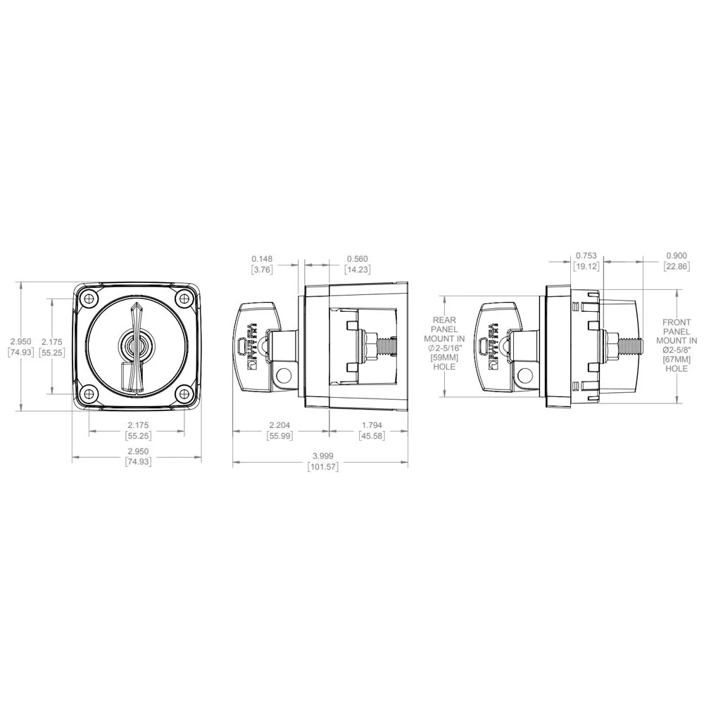 Blue Sea Systems m-Series Mini Battery Switches & Keys