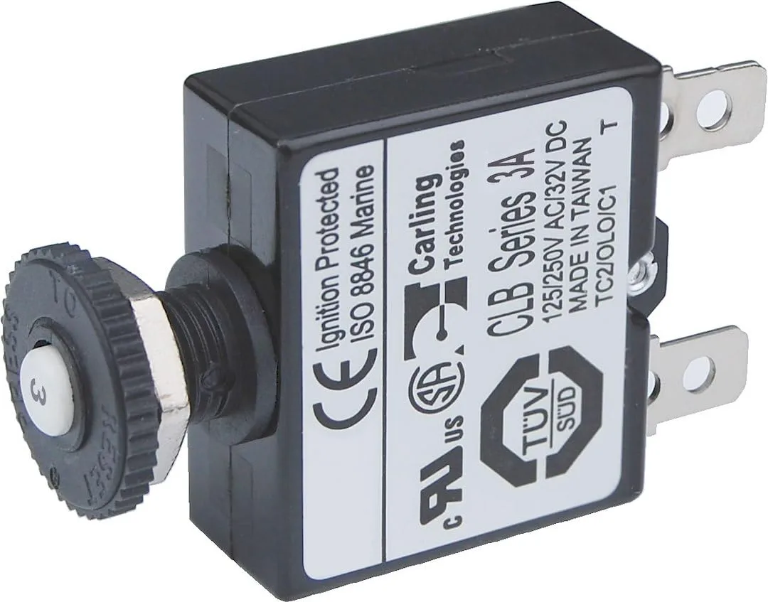 Blue Sea Systems 7050 Circuit Breaker Push-Button 3A, Beige