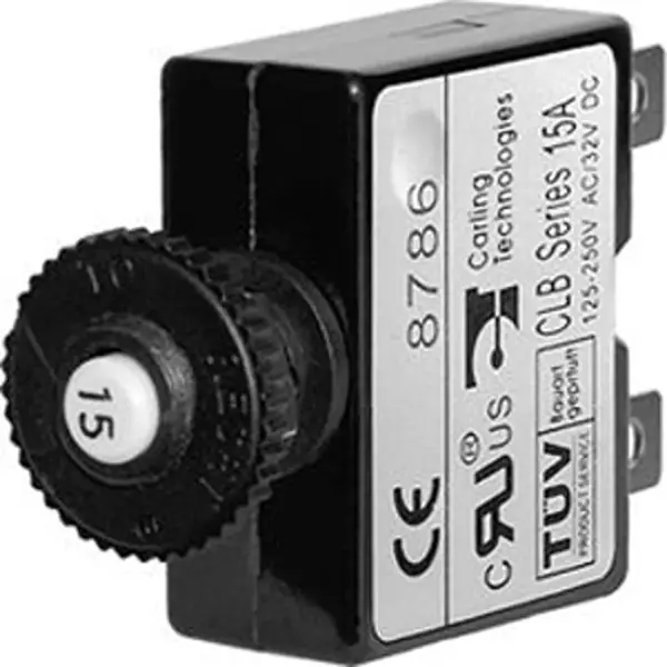 Blue Sea Systems 7053 Circuit Breaker Push Button 7A, Blue